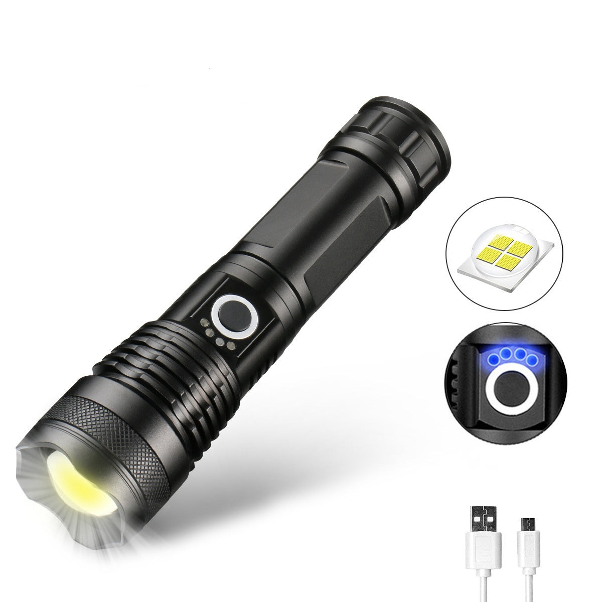 🔦 64 % Rabatt! 🎉 Wiederaufladbare Taschenlampe mit 90.000 Lumen – Extrem hell, wasserdicht und mit langer Akkulaufzeit 📦