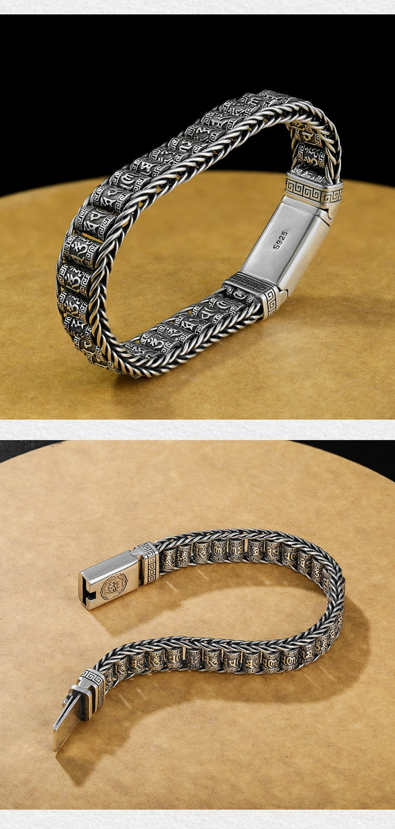 📢📢50 % Rabatt!! ⏰ Tibetisches Gebetsmühlen-Armband – 925er Sterlingsilber, Glücksbringer & Valentinstagsgeschenk