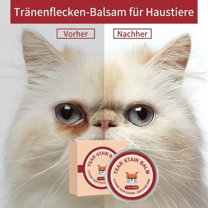 Set aus Schutzcreme und Bürste gegen Tränenspuren für Haustiere
