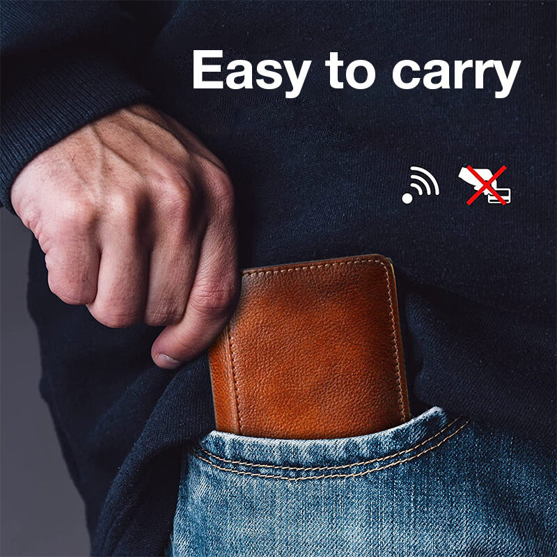 🔥【Letzter Rabatttag!-50 % RABATT】Multifunktionale RFID-Blockierung Wasserdichte, langlebige Brieftasche aus echtem Leder