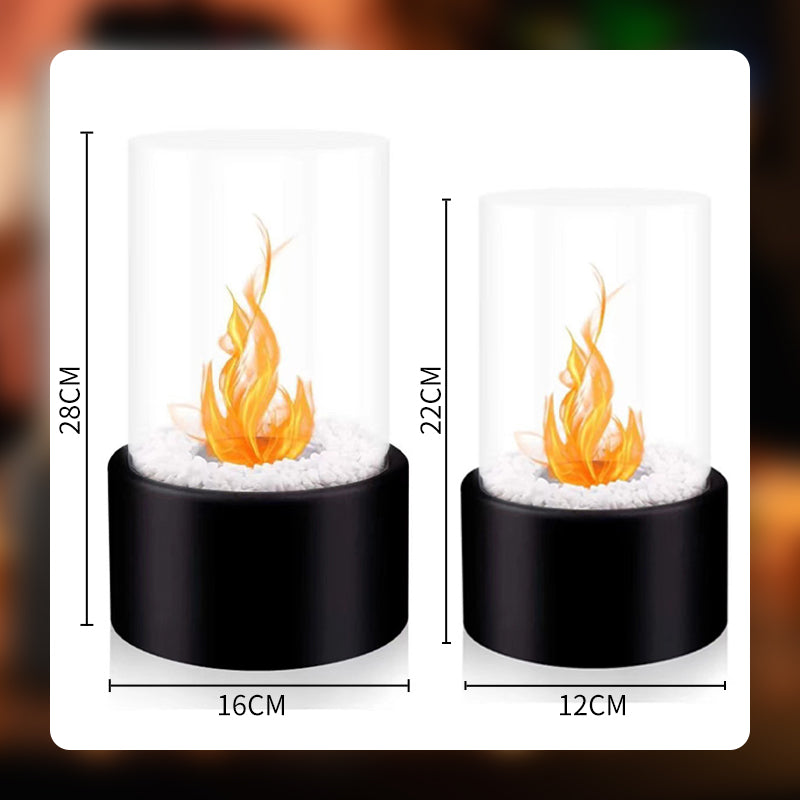 🔥 50% RABATT! 🏠 Tischkamin aus Glas & Metall – Tragbar, Rauchfrei für Drinnen & Draußen, Mit Ethanol-Brenner & Gemütliches Deko-Akzent Für Ihr Zuhause ✨