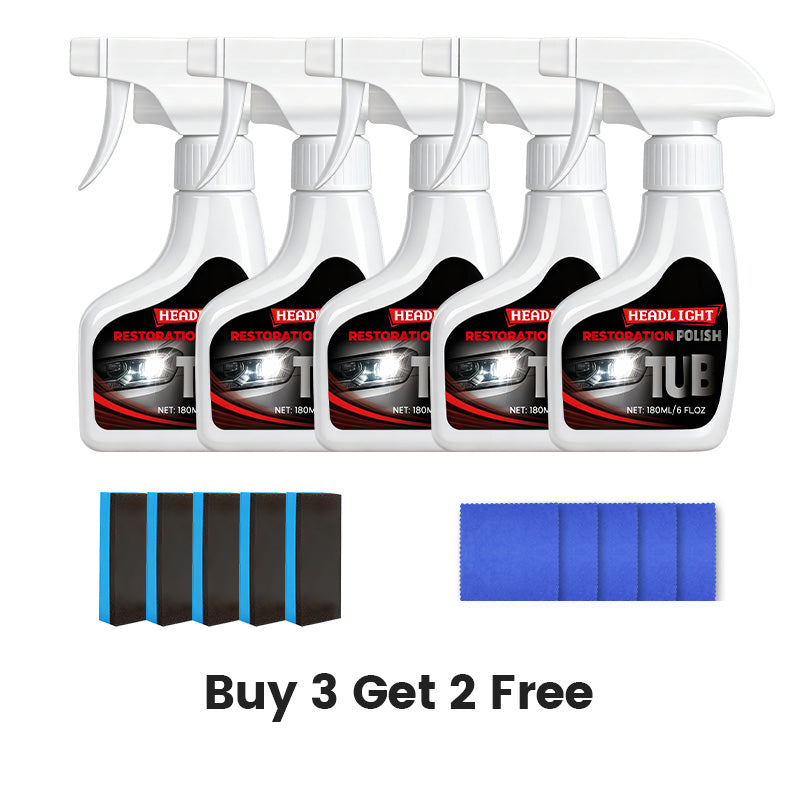 Professioneller Scheinwerfer-Renovierer 180 ml mit Schwamm 🧽🚗