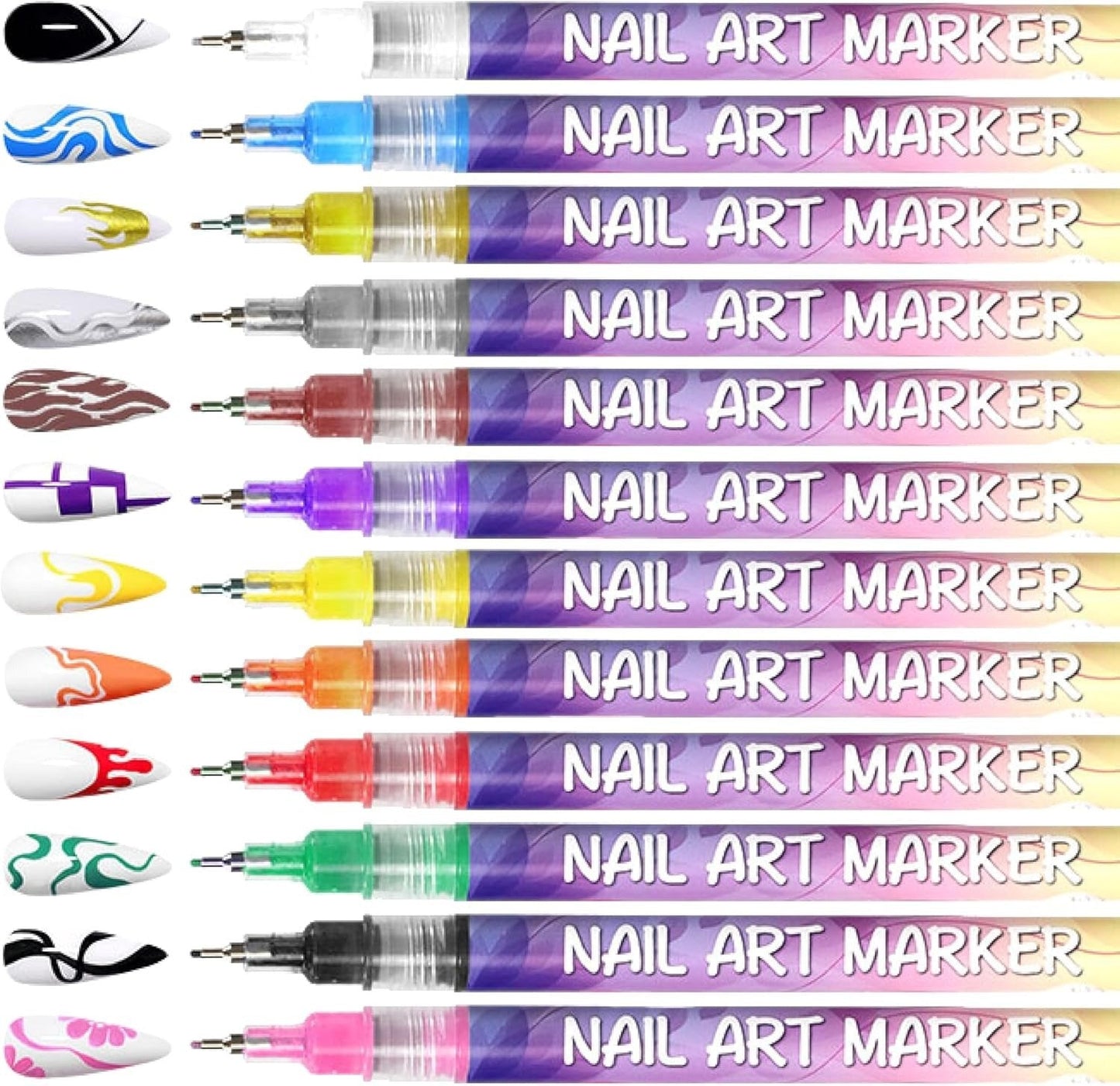 ⏳Limitiertes Sonderangebot⏰Set mit 12 Nail Art Stiften🎨