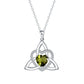 Keltische Herz-Halskette mit Geburtsstein✨ Triquetra Dreifaltigkeitsknoten Anhänger