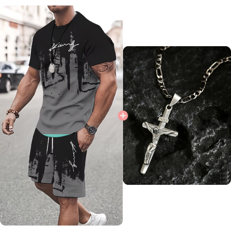 ✨ NUR JETZT: -50% 👕 Herren Grafik-Set ☀️ weich, luftig & auffällig modernes Design 🔥 Sommer Must-have 💫