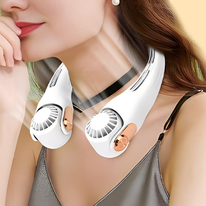 🏆Über 50.000 verkauft!💞 50 % RABATT! 🏖️ ChillGo™ 🍃 Hals-Klimaanlage – Ultra-leise, 360° drehbar, 3 Stufen. Freihändiges Kühlen, langer Akku. Der unverzichtbare Begleiter für den Sommer! 😎🌬️