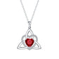 Keltische Herz-Halskette mit Geburtsstein✨ Triquetra Dreifaltigkeitsknoten Anhänger