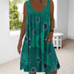💥Kaufen Sie 2 versandkostenfrei💥Damen-Sommerkleid mit O-Ausschnitt und ärmellosem Print