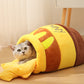 🍯 50% RABATT – Gemütliches Honigtopf-Bett für Katzen & kleine Hunde