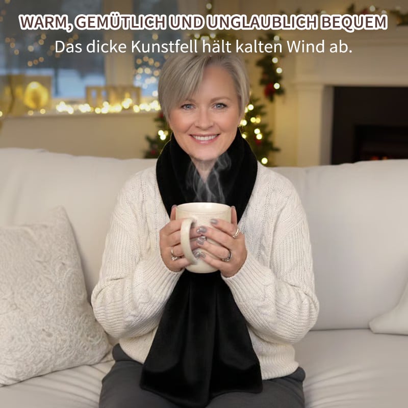 🏆LETZTER TAG SALE 50% RABATT🔥⚡50K+ verkauft!🧣Ultraweicher Kunstfell-Durchziehschal mit geheimer Reißverschlusstasche