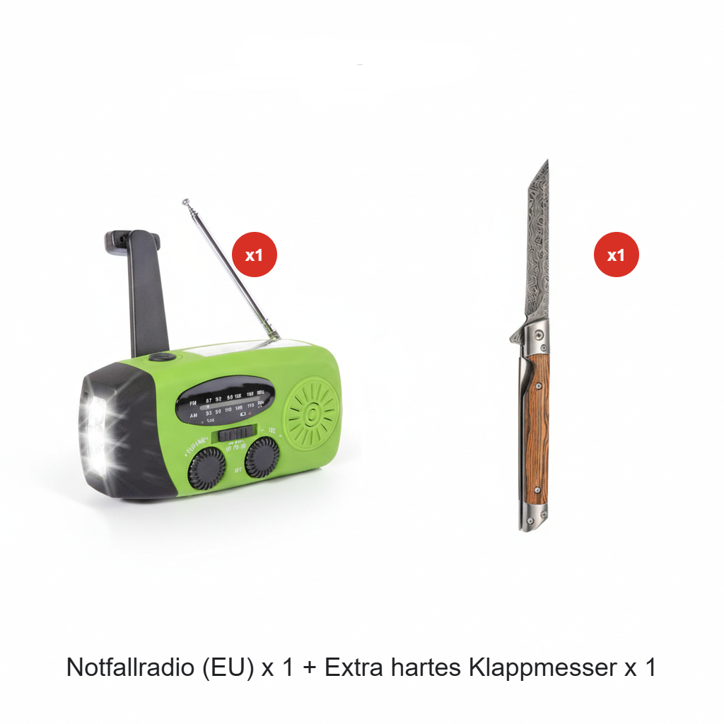 📻 50% RABATT! ⚡ Solar-Kurbel Notfallradio – Mit Powerbank, Wetteralarm, USB & 7 Tage Akku für Outdoor & Krise 🌧️