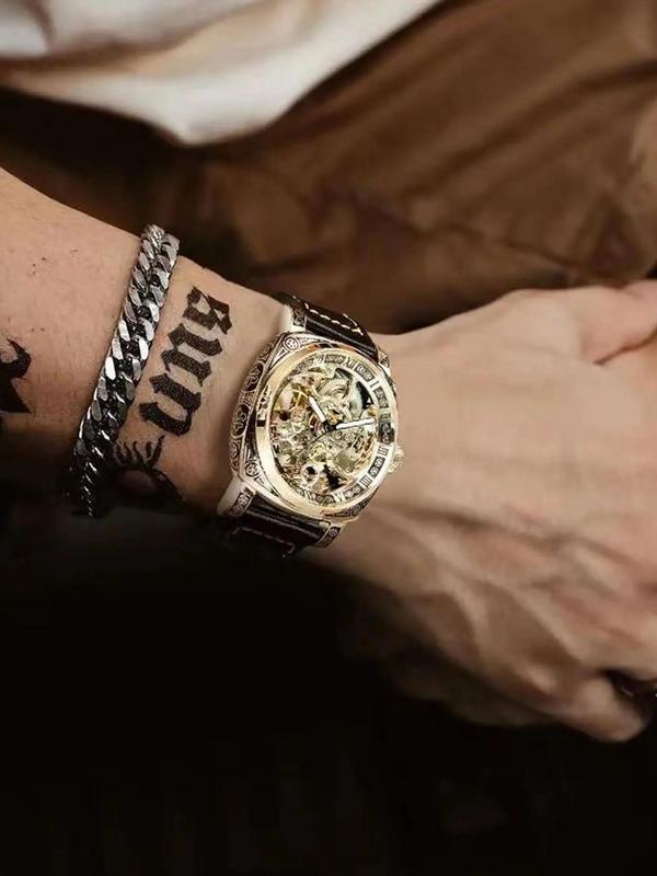 💥Heißer Verkauf 50 % Rabatt⌚Business-Mode-Analoguhr mit rundem Zifferblatt und Lederarmband