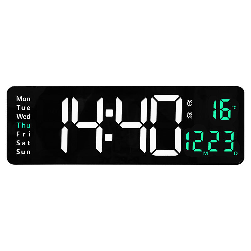 【⏰Limitiertes Angebot – 50 % Rabatt!】⚡40cm große Digitaluhr mit Temperatur, Datum, automatischer Sommerzeit, Nachtlicht und automatischem Helligkeitsdimmer