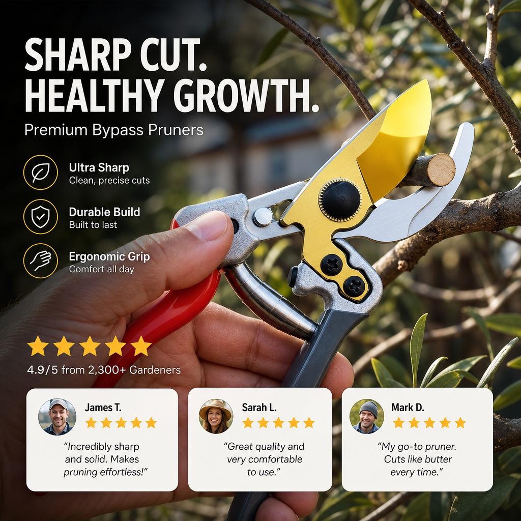 🌱  50 % Rabatt ! Robuste SK5-Gartenschere – Scharfer Schnitt, mühelose Gartenpflege! 🌿 Ultrascharfe Klinge, rutschfester Griff, stark für Äste & Sträucher ✂️