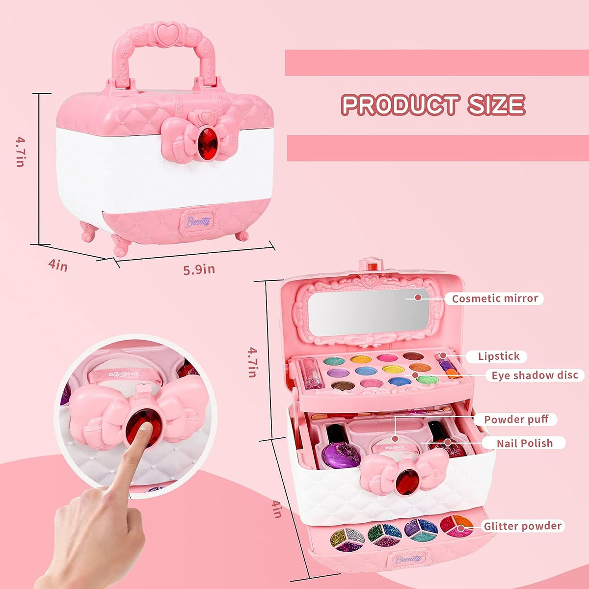Waschbares Make-up-Schönheitsset für Kinder