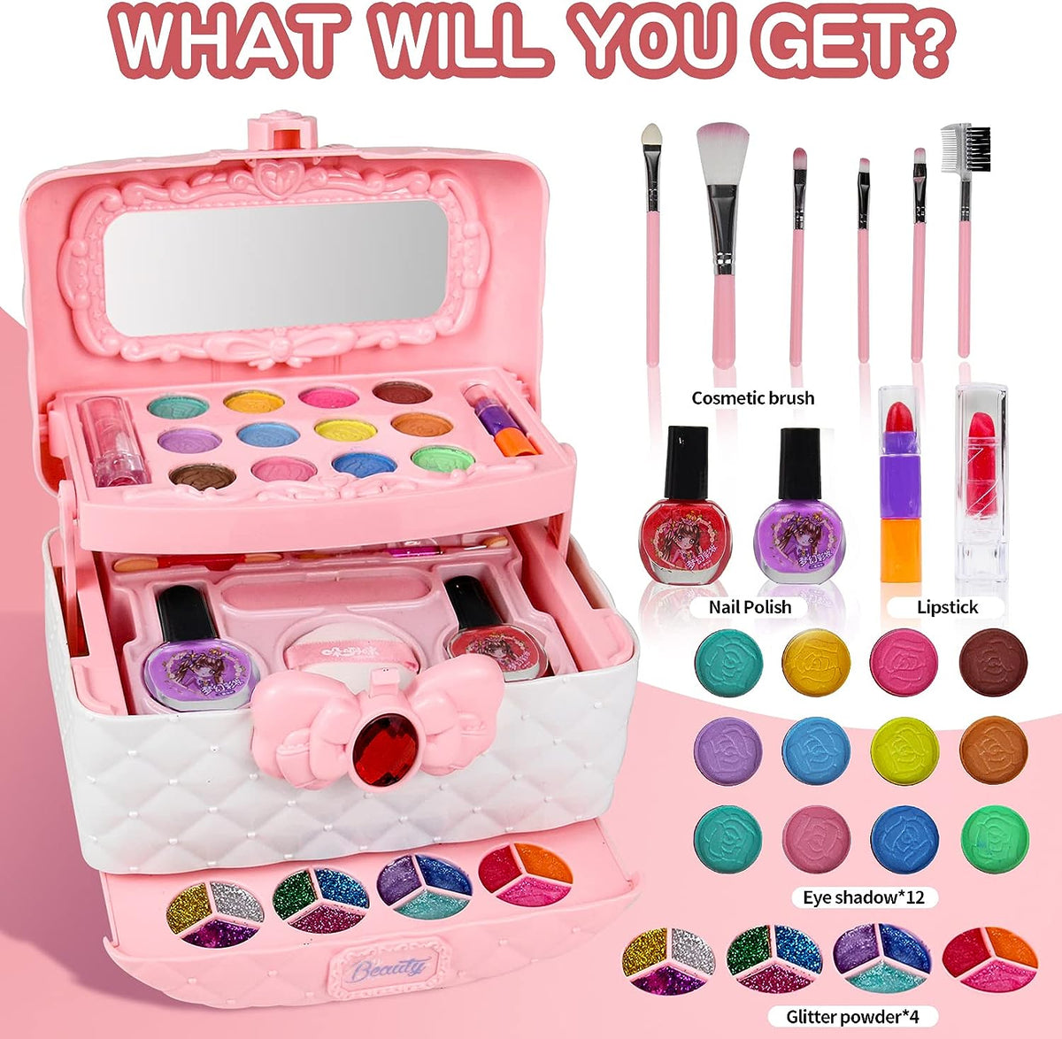 Waschbares Make-up-Schönheitsset für Kinder