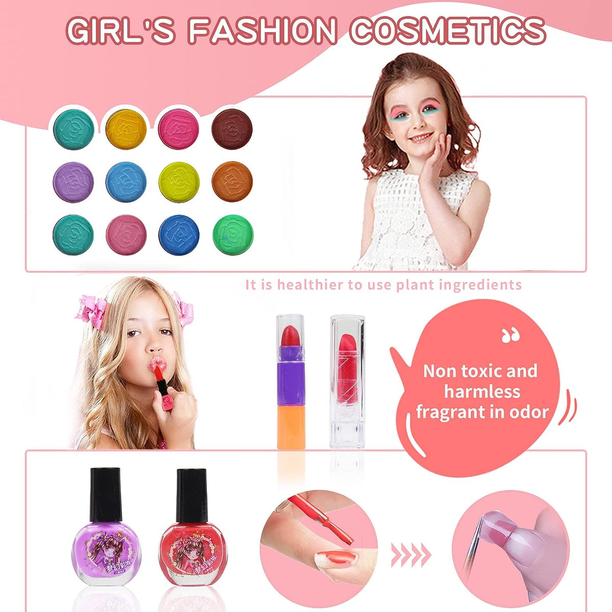 Waschbares Make-up-Schönheitsset für Kinder