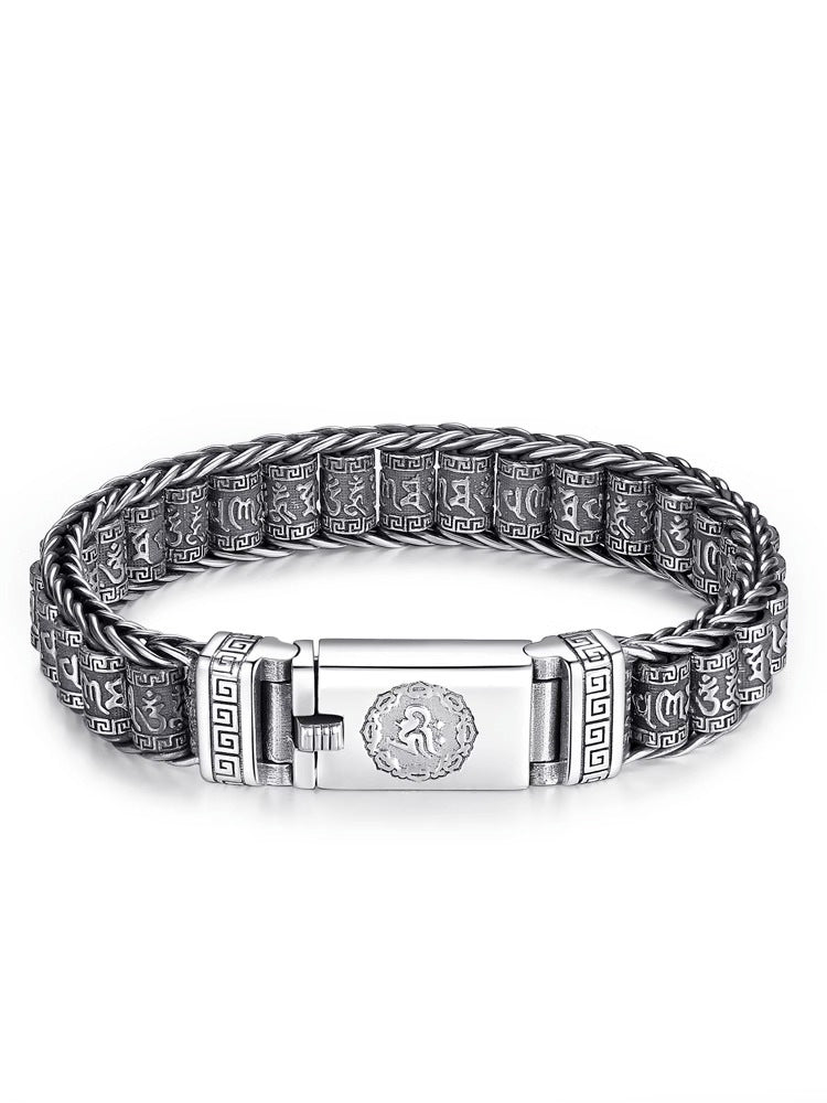 📢📢50 % Rabatt!! ⏰ Tibetisches Gebetsmühlen-Armband – 925er Sterlingsilber, Glücksbringer & Valentinstagsgeschenk