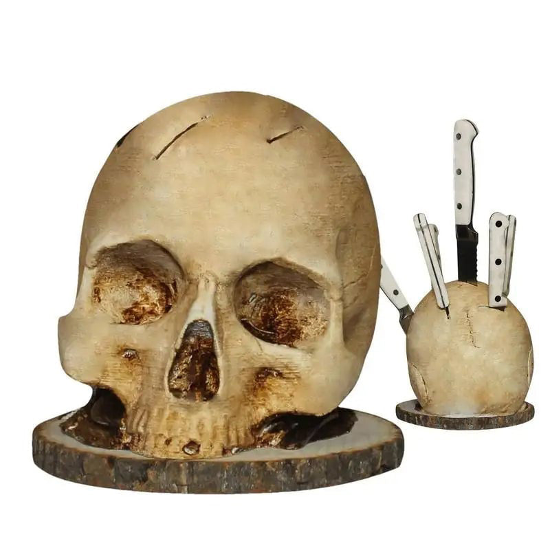 💀Kreativer Totenkopf-Messerhalter aus Harz🔥🔥