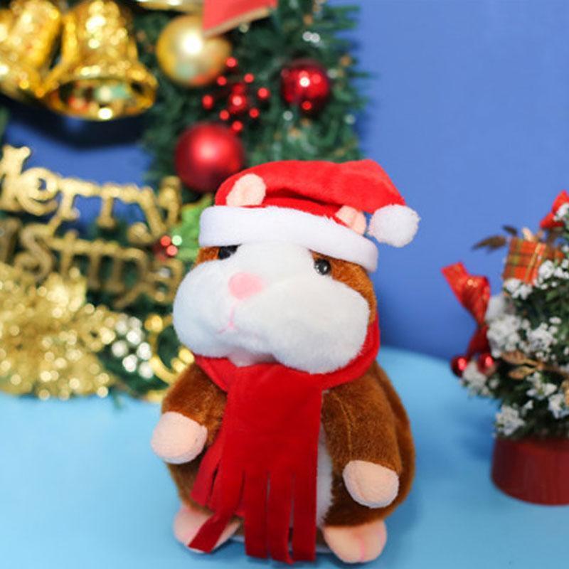 🎉LAST DAY SALE 50% OFF!!🎁Talking Hamster Plush Toy, Interactive Repeating Hamster Stuffed Doll for Kids & Party Gift 🐹