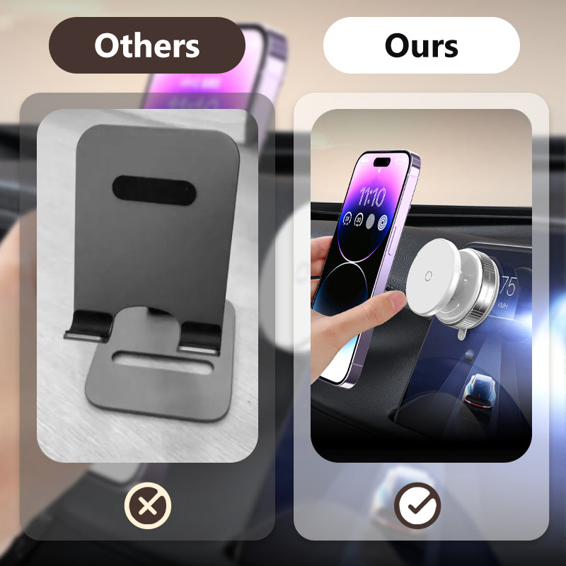 📱✨ Vakuum-Saug-Handyhalter mit N52-Magneten – 360° drehbar + Bis zu 7kg Tragkraft! ✨