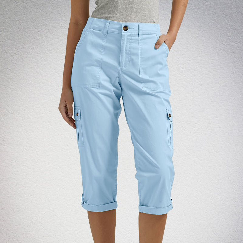 🔥 Hot Sale 🔥Hochelastische Freizeitshorts mit mehreren Taschen für Damen