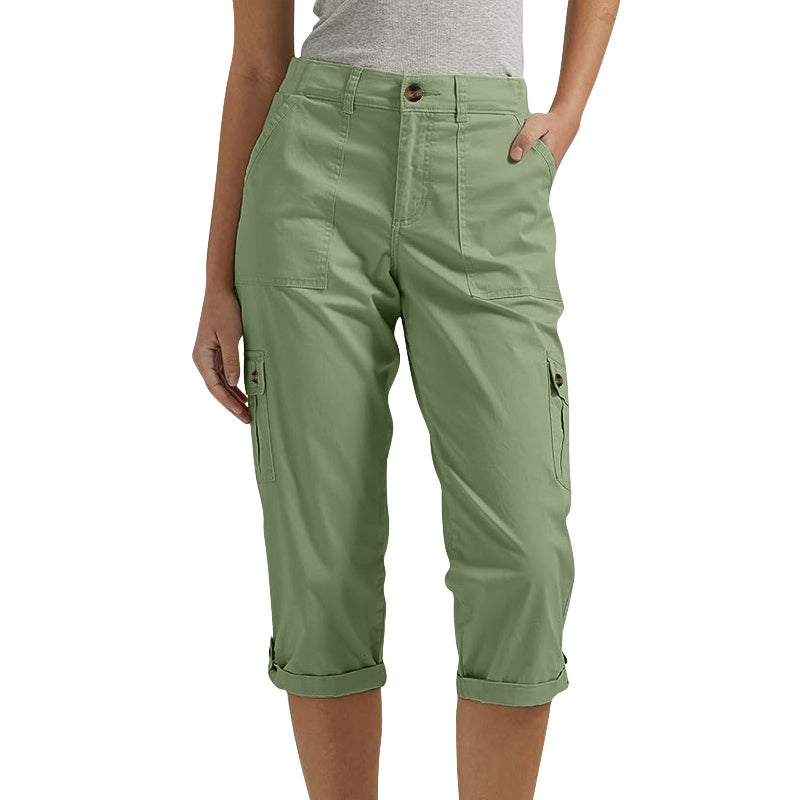 🔥 Hot Sale 🔥Hochelastische Freizeitshorts mit mehreren Taschen für Damen