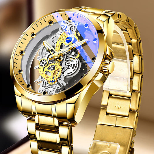 🎁Heißer Sale 49% RABATT⏳Doppelseitige Skelettuhr Automatik Tourbillon Nicht-Mechanisches Uhrwerk