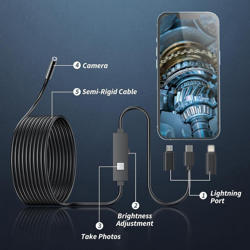 🔍⏳ 50% RABATT, ZEITLICH BEGRENZT! Wasserdichte HD-Endoskopiekamera – Flexible Sonde, klare Sicht & ideal für Reparatur, Inspektion & enge Stellen ✨