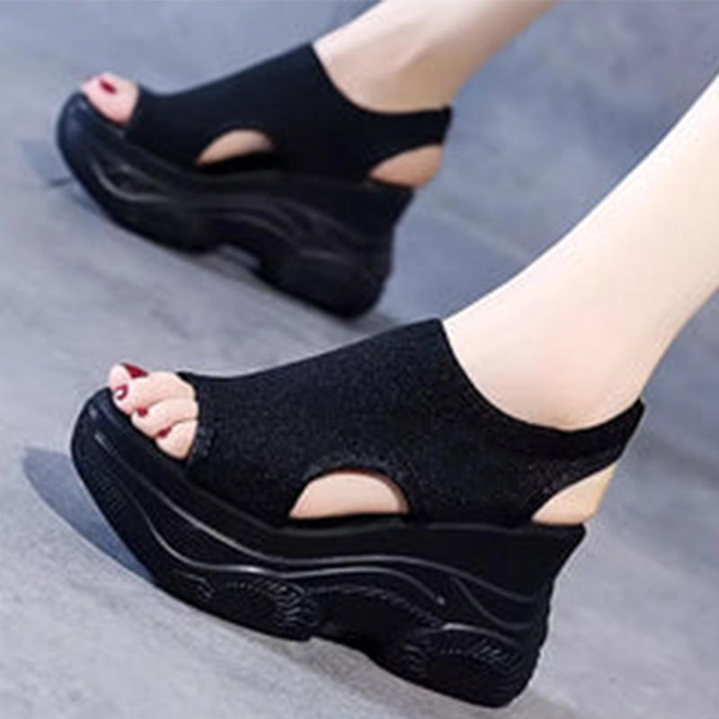 💥Sonderangebot：Offene Damen-Keilsandalen