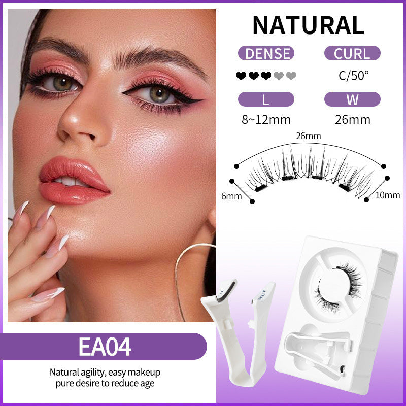 💖Wiederverwendbare magnetische Wimpern mit Applikator💯