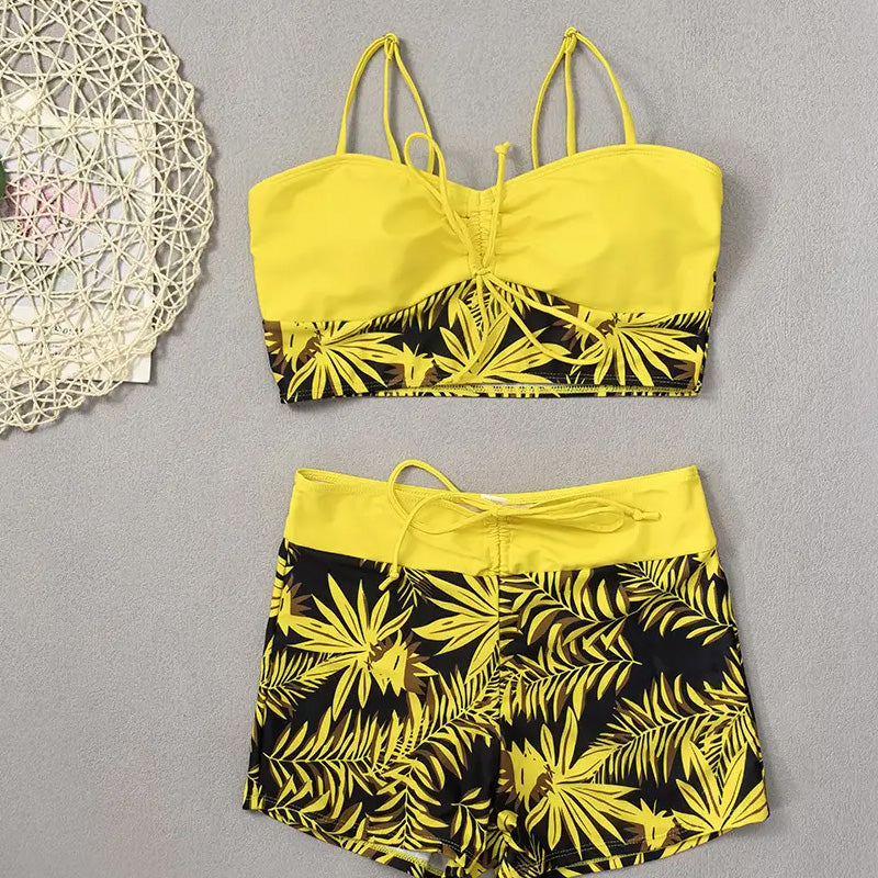 🏖️2025 Neues Design👙✨Damen bedrucktes zweiteiliges Badeanzug-Set