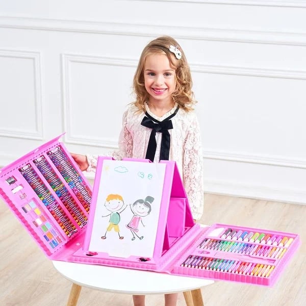 🔥Deluxe 6-in-1 Kreativ-Kunstset 🧑‍🎨 (Ideales Geschenk für Kinder) Jedes Kind ist ein Künstler!
