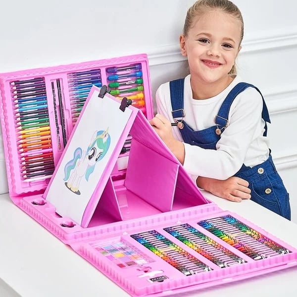 🔥Deluxe 6-in-1 Kreativ-Kunstset 🧑‍🎨 (Ideales Geschenk für Kinder) Jedes Kind ist ein Künstler!