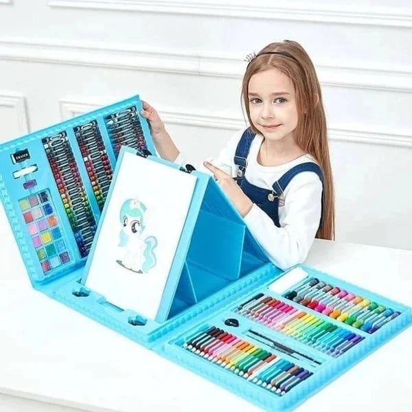 🔥Deluxe 6-in-1 Kreativ-Kunstset 🧑‍🎨 (Ideales Geschenk für Kinder) Jedes Kind ist ein Künstler!