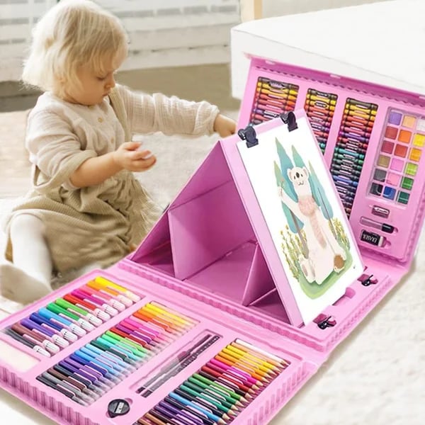 🔥Deluxe 6-in-1 Kreativ-Kunstset 🧑‍🎨 (Ideales Geschenk für Kinder) Jedes Kind ist ein Künstler!
