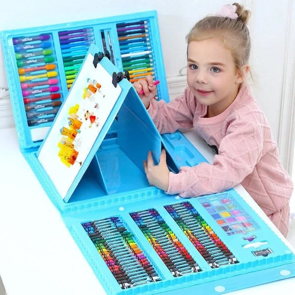 🔥Deluxe 6-in-1 Kreativ-Kunstset 🧑‍🎨 (Ideales Geschenk für Kinder) Jedes Kind ist ein Künstler!