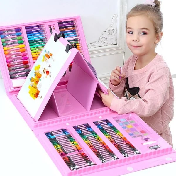 🔥Deluxe 6-in-1 Kreativ-Kunstset 🧑‍🎨 (Ideales Geschenk für Kinder) Jedes Kind ist ein Künstler!