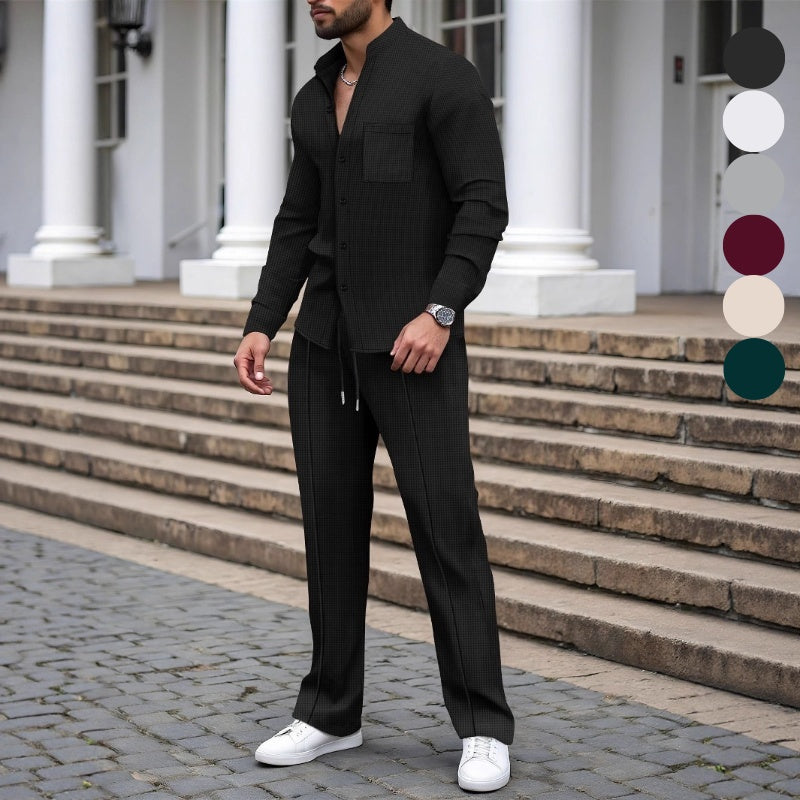 📢🔥Kauf 2 Artikel versandkostenfrei⏰ Herren 2-teiliges Waffle-Set – Bequemer Tragekomfort, Atmungsaktiv & Vielseitiger Style 🍂