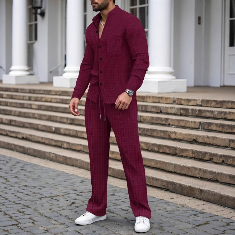 📢🔥Kauf 2 Artikel versandkostenfrei⏰ Herren 2-teiliges Waffle-Set – Bequemer Tragekomfort, Atmungsaktiv & Vielseitiger Style 🍂