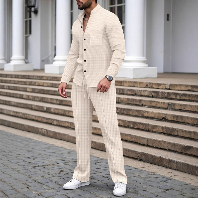 📢🔥Kauf 2 Artikel versandkostenfrei⏰ Herren 2-teiliges Waffle-Set – Bequemer Tragekomfort, Atmungsaktiv & Vielseitiger Style 🍂