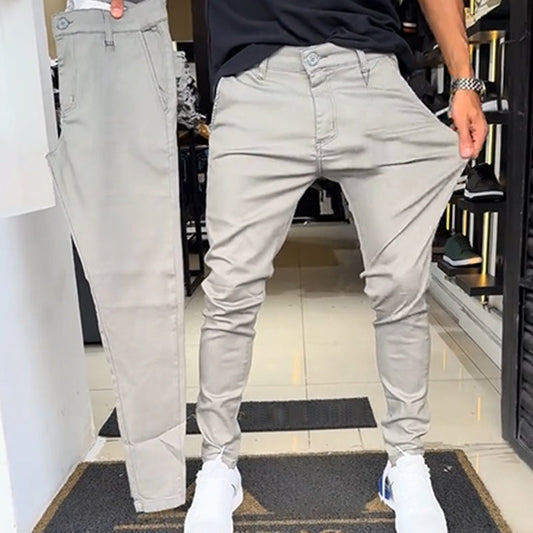 🔥2025 Heißer Verkauf 50 % RABATT✨Slim-Fit-Freizeithose für Herren in Uni-Farben