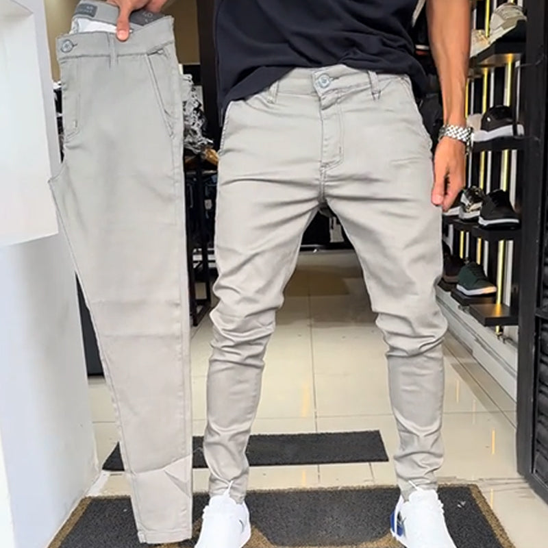 🔥2025 Heißer Verkauf 50 % RABATT✨Slim-Fit-Freizeithose für Herren in Uni-Farben