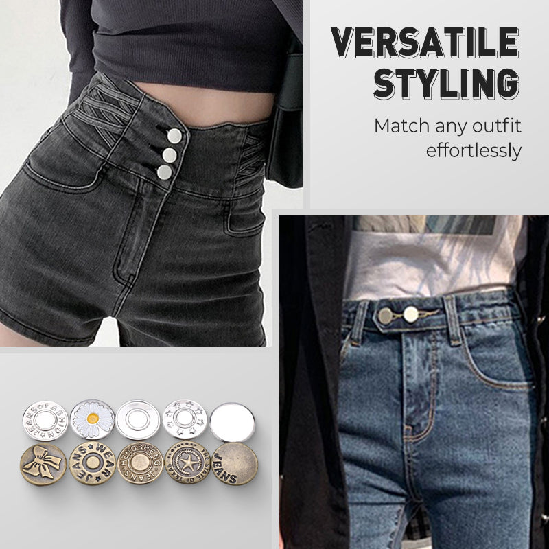 👖 KAUFE 2, ERHALTE 1 GRATIS! 🎉 Abnehmbare Jeansknöpfe – Ohne Nähen, Universelle Größe & Unsichtbare Befestigung 📦
