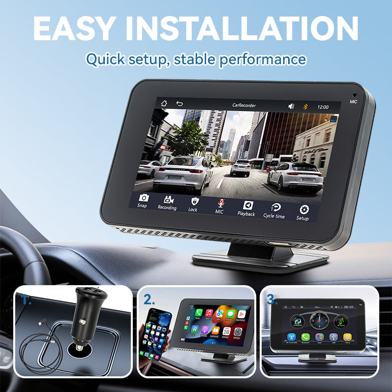 📱4,7-Zoll-HD-Touchscreen-Multimedia-Player für Ihr Auto – Wischen Sie mit den Fingerspitzen und verwandeln Sie Ihr Fahrzeug im Handumdrehen in ein intelligentes Entertainment-Center!🚗✨