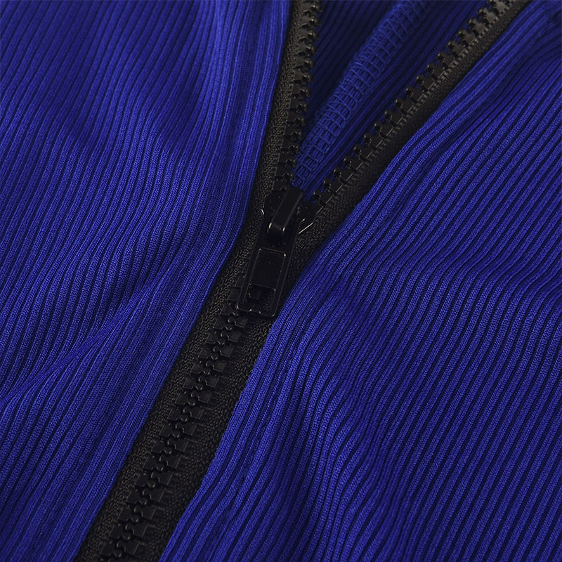 🔥🩱Einfarbiger nahtloser Jumpsuit mit halbem Reißverschluss