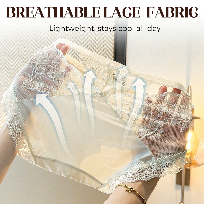 📢📢 Flash Sale⚡: Endet in 3 Stunden!⏰⏰ Weiche Spitzen-Slips für Damen mit mittlerer Leibhöhe