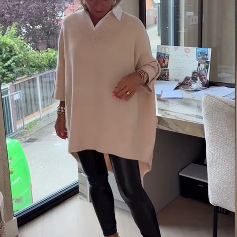 Damen Langarmshirt mit Hemdkragen