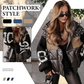 ❤️2025 Halbpreis-Ausverkauf🧥❄️ Damen-Steppjacke mit Kapuze, Strickärmeln und Patchwork-Design