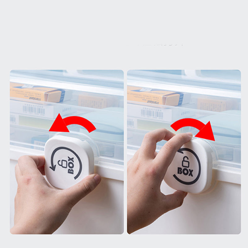 Mehrstöckige Medikamentenbox mit großem Fassungsvermögen für den Haushalt